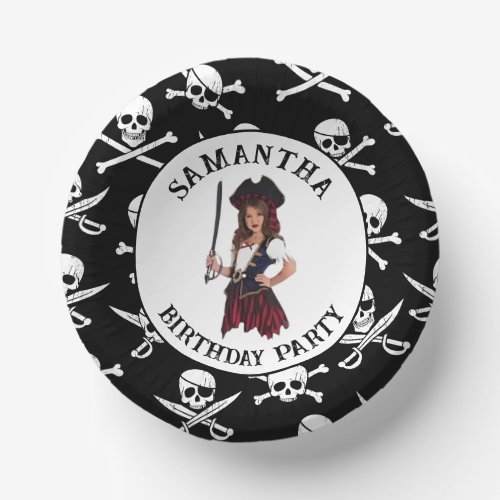 Pirate Girl Skulls  Paper Bowls