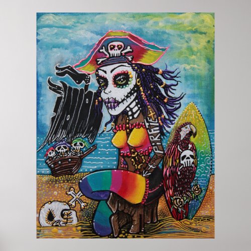 Pirate Girl _ Surfs Up Poster