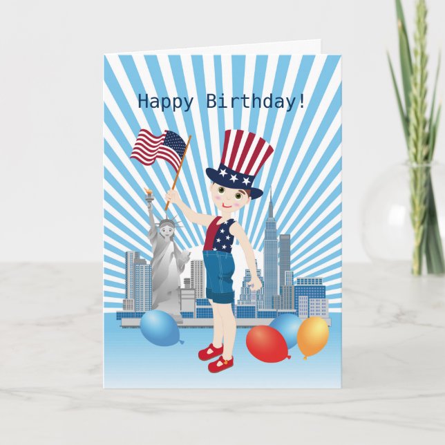 Pirate Girl Treasure Map Fun Birthday Party Card (Front)