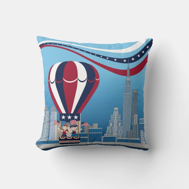 Pirate Girl Treasure Map Fun Birthday Party Throw Pillow (Front)