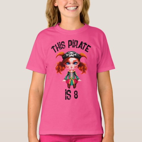 Pirate girls theme birthday party DIY age T_Shirt