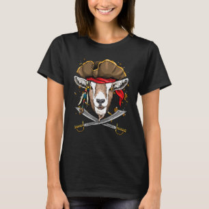 Pirate Goat Jolly Roger Halloween Costume T-Shirt