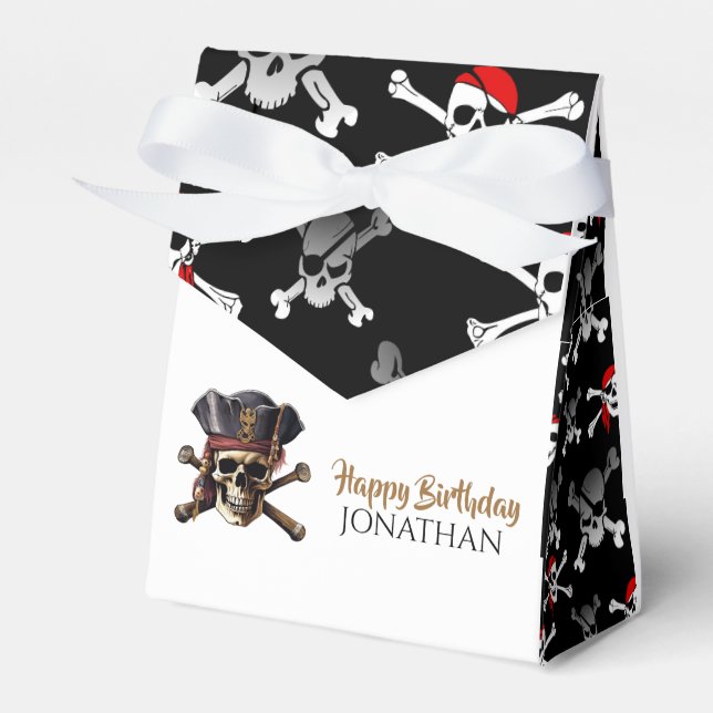 Pirate Gold Birthday Favor Box (Front Side)
