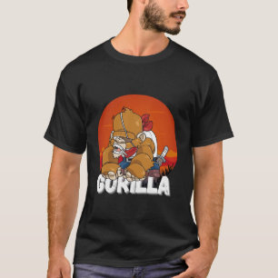 Pirate Gorilla Adventure Illustration   Colorful  T-Shirt