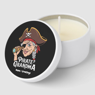 Pirate Grandma Funny Grandmother Halloween Costume Mini Candle Favors