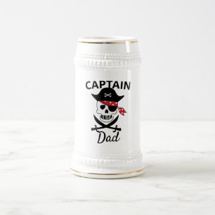 Pirate Graphic Ceramic Beer Mug, Home Bar Beer  Stein