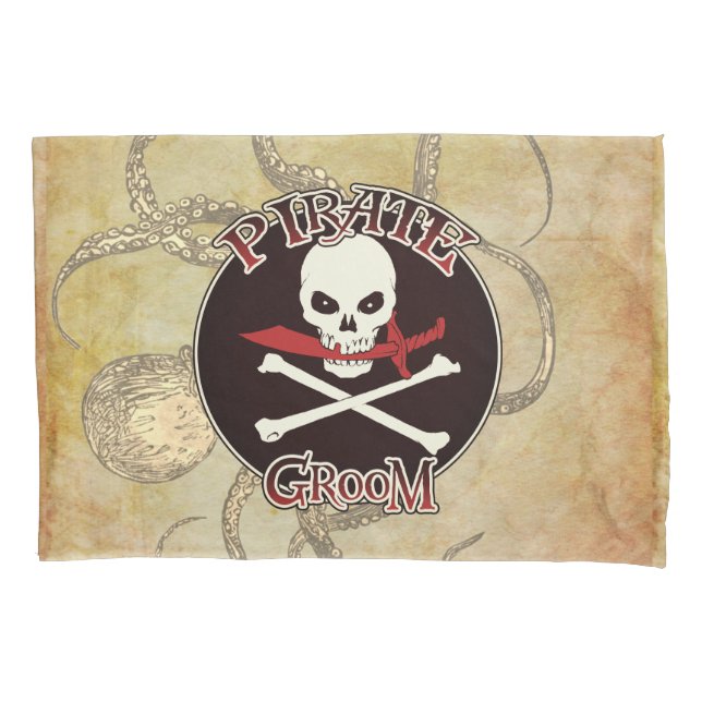 Pirate Groom Pillow Case (Front)