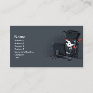 Pirate hacker business card