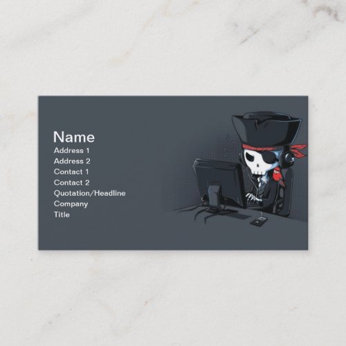 Pirate hacker business card