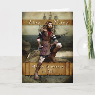 Pirate - Happy Birthday to Ye - Greeting Card