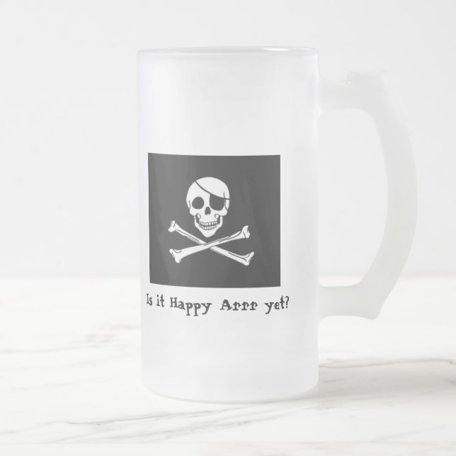 Pirate Happy Hour Custom Frosted Mug (Right)