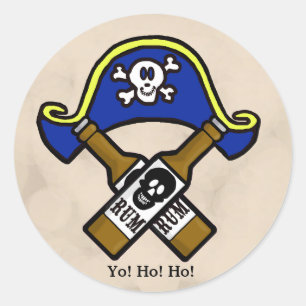Pirate Hat and Rum Stickers