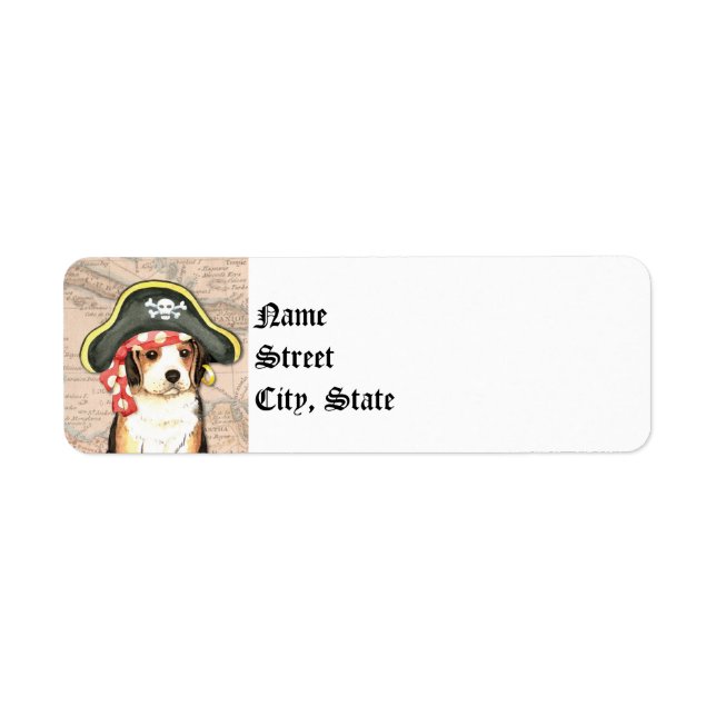 Pirate Hat Beagle Label (Front)