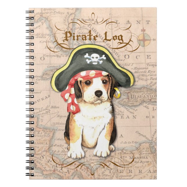 Pirate Hat Beagle Notebook (Front)