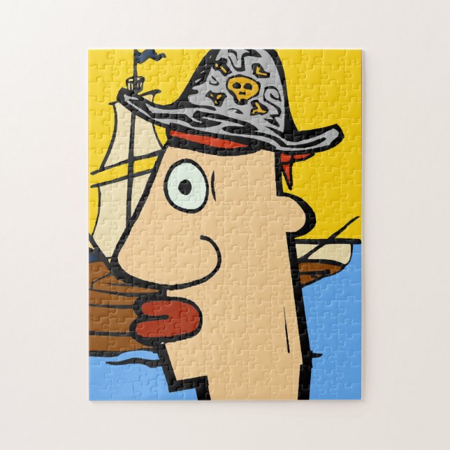 Pirate Head  Art Deco Jigsaw Puzzle (Vertical)