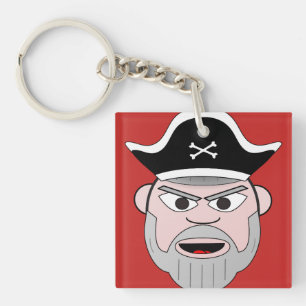 Pirate Head Art Design Keychain