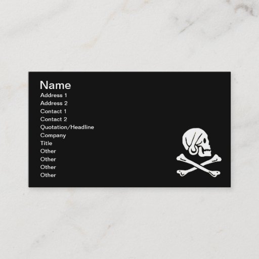 Customizable pirate-henry-every business card
