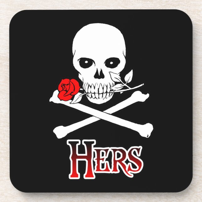 Pirate Hers Beverage Coaster (Front)