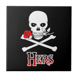 Pirate Hers Ceramic Tile