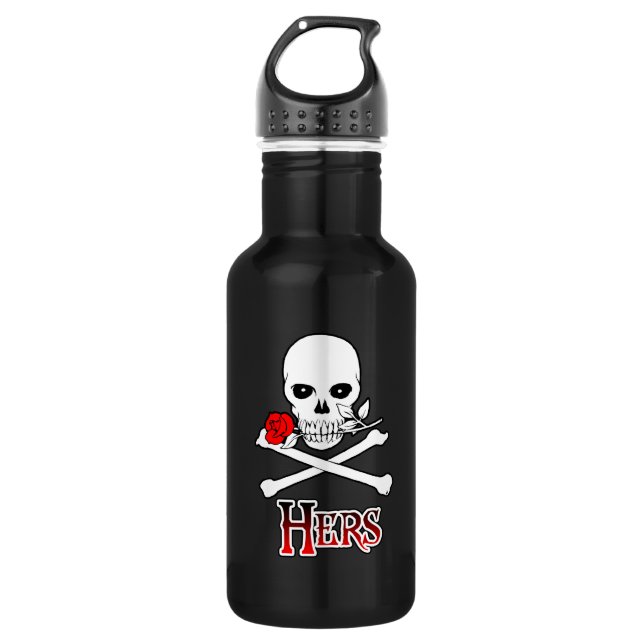 Pirate Hers Stainless Steel Water Bottle (Front)