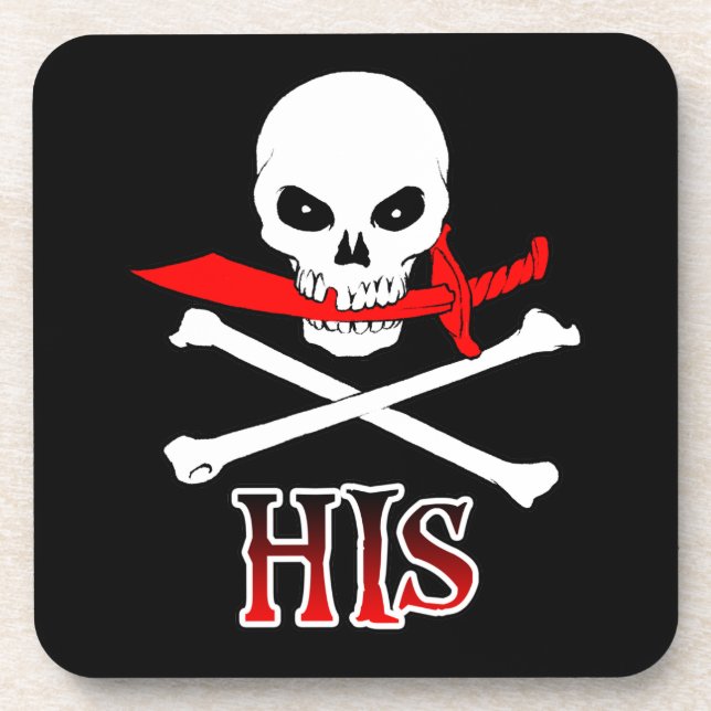 Pirate His Beverage Coaster (Front)