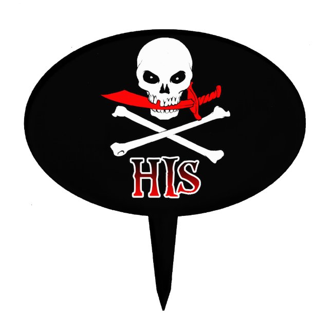 Pirate His Cake Topper (Front)
