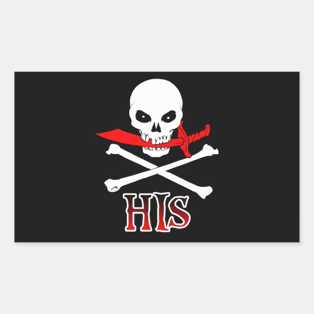 Pirate His Rectangular Sticker (Front)
