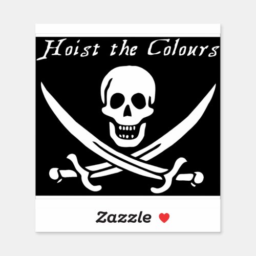 Pirate Hoist the Colours Sticker