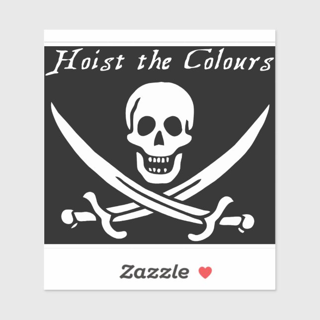 Pirate Hoist the Colours Sticker (Sheet)