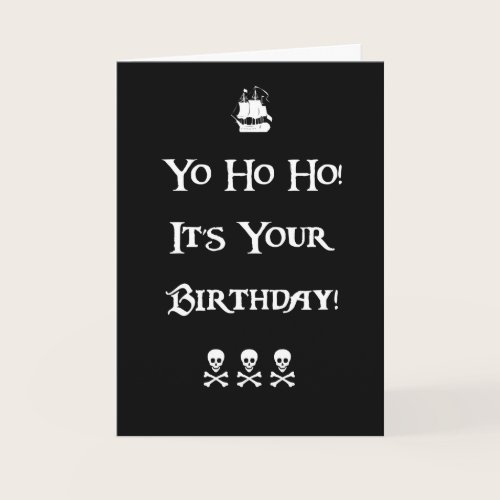 Pirate Humor Birthday Card