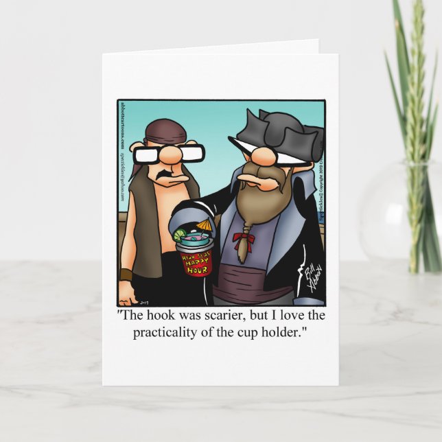 Pirate Humor Blank Greeting Card (Front)