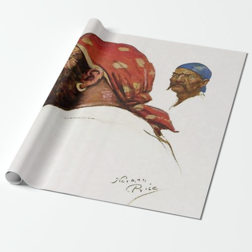 Pirate Illustration by Norman Price Wrapping Paper