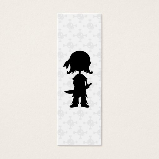 Customizable Pirate in Silhouette Bookmark Business Cards