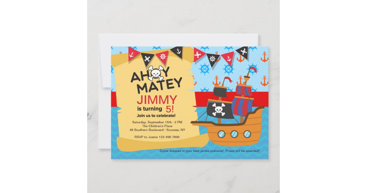 Pirate Invitation | Zazzle