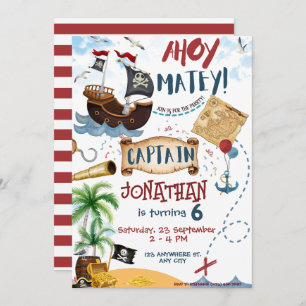 Pirate invitation Instant Download