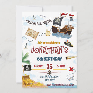 Pirate invitation Instant Download