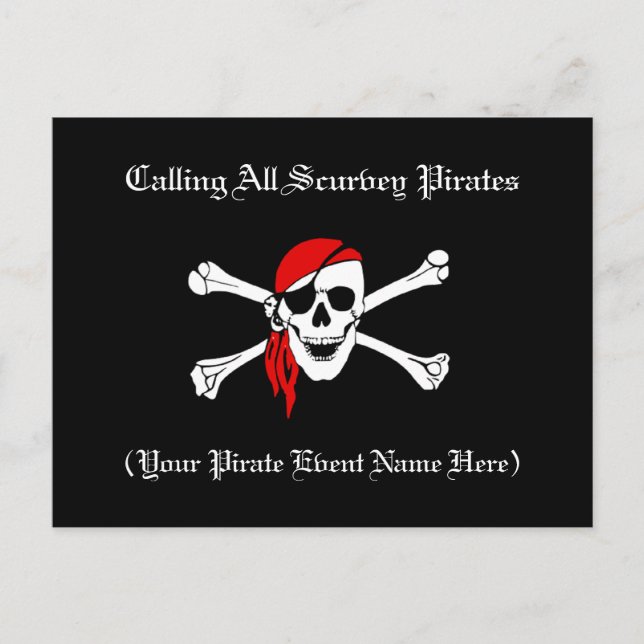 Pirate Invite Postcard (Front)