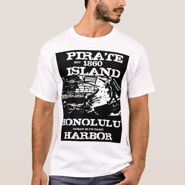 PIRATE ISLAND HONOLULU T-Shirt (Front)