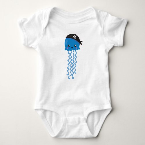 Pirate Jellyfish Cute Jellyfish Little Jellyfish Baby Bodysuit