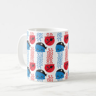 Pirate Jellyfish, Jellyfish Pattern, Sea Animals Coffee Mug