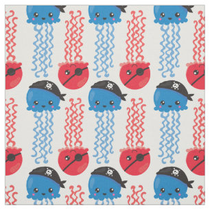 Pirate Jellyfish, Jellyfish Pattern, Sea Animals Fabric