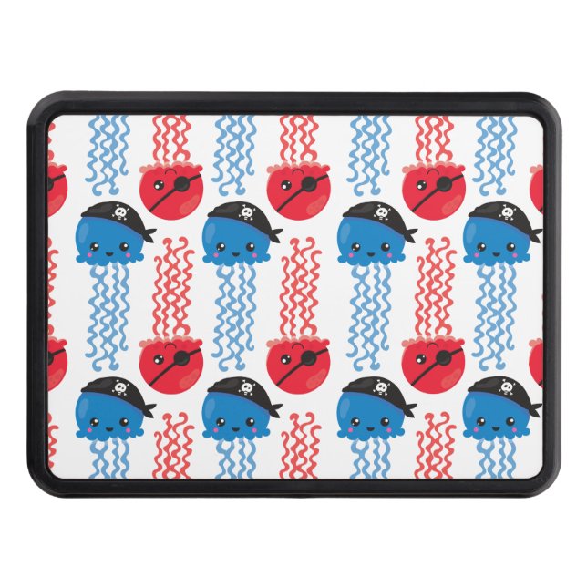 Pirate Jellyfish, Jellyfish Pattern, Sea Animals Hitch Cover (Front)