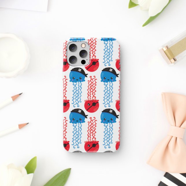 Pirate Jellyfish, Jellyfish Pattern, Sea Animals iPhone Case (Creator Uploaded)