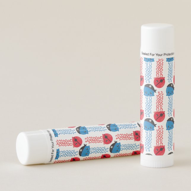 Pirate Jellyfish, Jellyfish Pattern, Sea Animals Lip Balm (Front)
