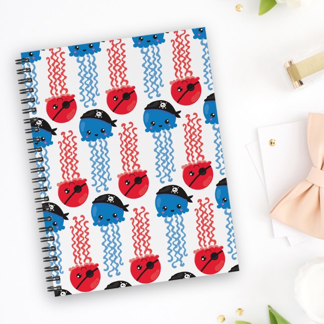 Pirate Jellyfish, Jellyfish Pattern, Sea Animals Notebook (Creator Uploaded)