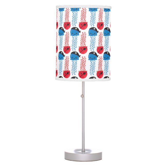 Pirate Jellyfish, Jellyfish Pattern, Sea Animals Table Lamp (Front)