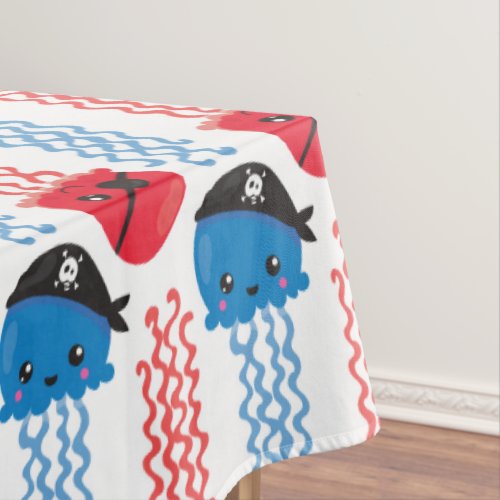 Pirate Jellyfish Jellyfish Pattern Sea Animals Tablecloth