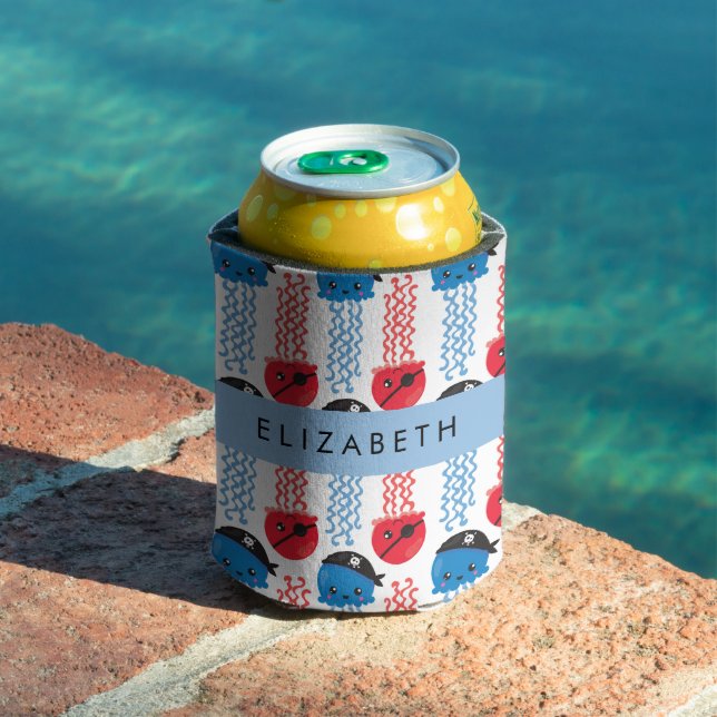 Pirate Jellyfish, Jellyfish Pattern, Your Name Can Cooler (In Situ Pool)