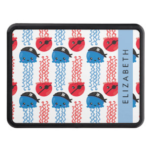 Pirate Jellyfish, Jellyfish Pattern, Your Name Hitch Cover