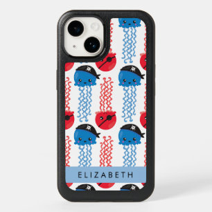 Pirate Jellyfish, Jellyfish Pattern, Your Name OtterBox iPhone 14 Case